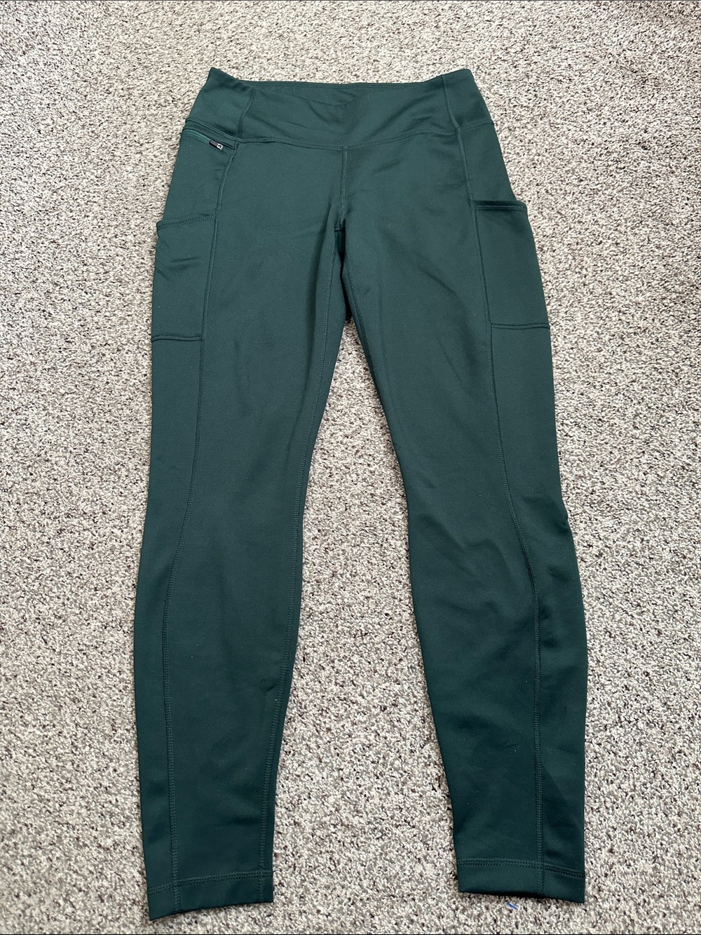 Patagonia Dark Green High-Waist Pocket Leggings size M gym workout spot